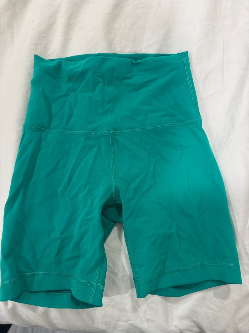 High-Waist Green Women’s Bike Shorts